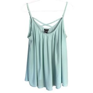 Torrid Pleated Front Georgette Cami Top Mint Green Size 2